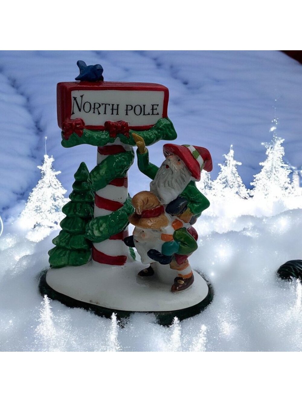 Dept 56 Trimming The North Pole - North Pole Christmas Village Accessory - 1990